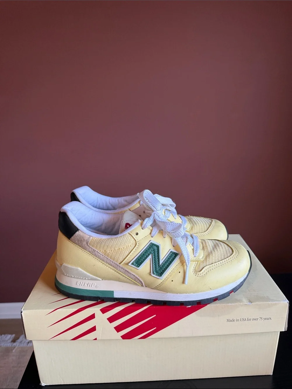 U996TD New Balance 996 Green Yellow Made in USA (Men's)